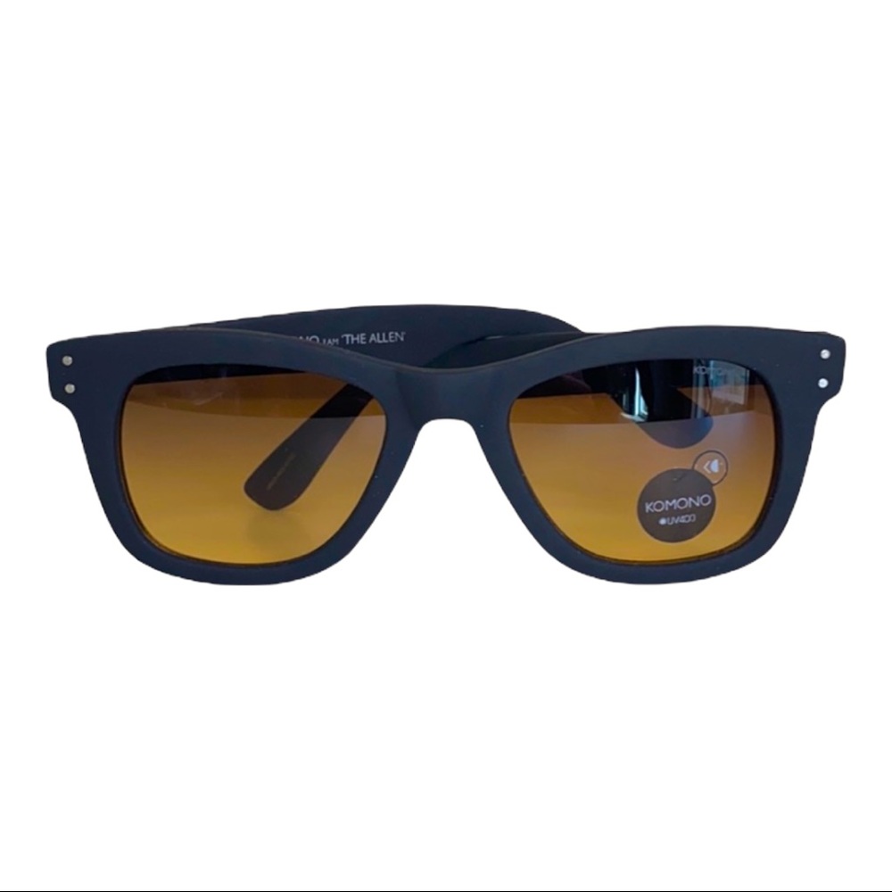 Komono New Allen Black Rubber Sunglasses NEW - Picture 2 of 14